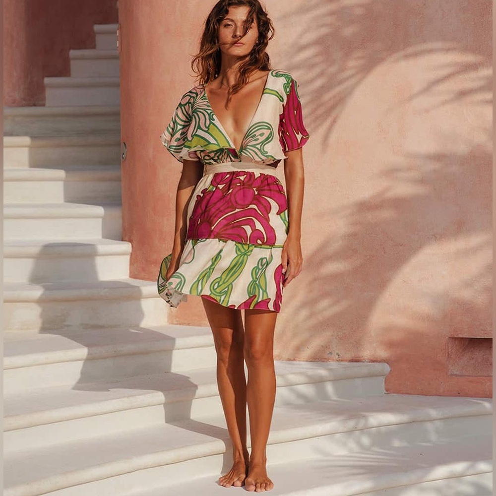 Juan de Dios. HOT Boho Linen Dress. Size US6. 🔥💥🔥🌶️🌶️🌶️